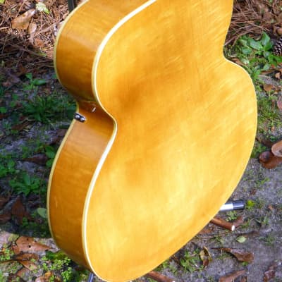 Vintage 1958 KAY K40 Honey Blond Curly Maple 17" F Hole Archtop Acoustic Plays Easy Sounds Great Beautiful With Deluxe Case image 8