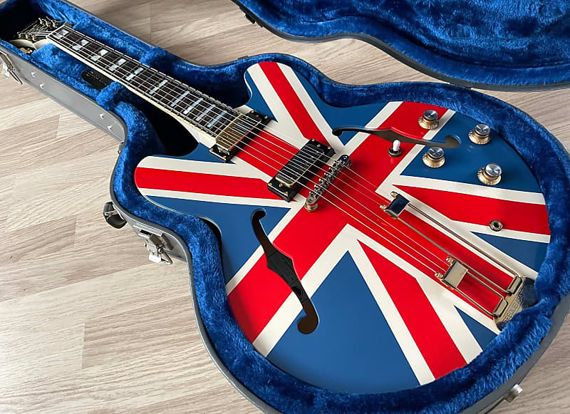 TPP Ltd. Edition Noel Gallagher "Union Jack" Epiphone Sheraton Outfit - Custom / Oasis Tribute RARE image 1