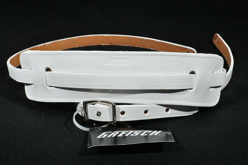 Gretsch Skinny Leather Guitar Strap White New image 1