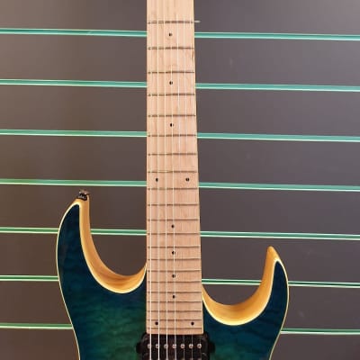 Lindo LDG7X Turquoise burst 7 String Electric Guitar image 6