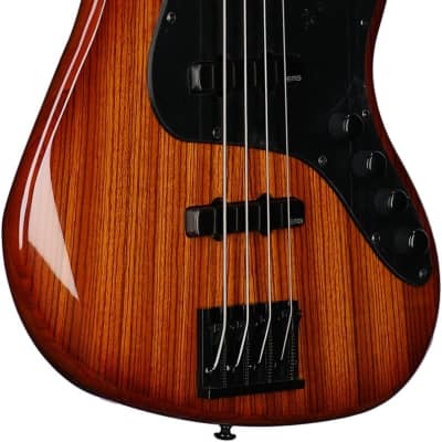 Schecter J-4 Exotic Electric Bass, Faded Vintage Sunburst image 8