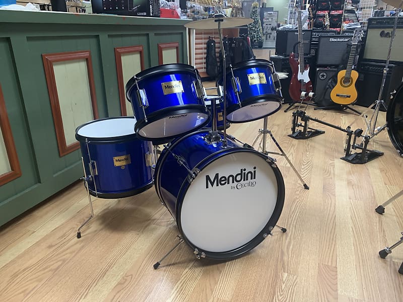 Mendini 5Piece Junior Drum Set Blue Reverb