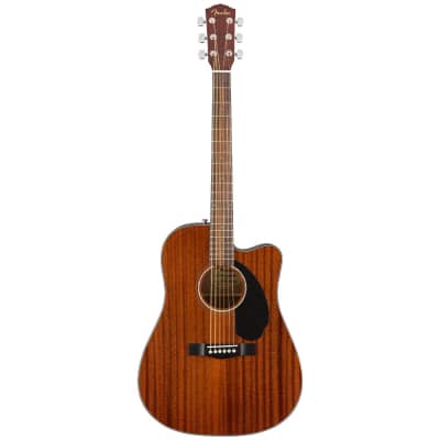 Fender CD-60SCE Dreadnought All-Mahogany Acoustic-Electric Guitar Natural image 2