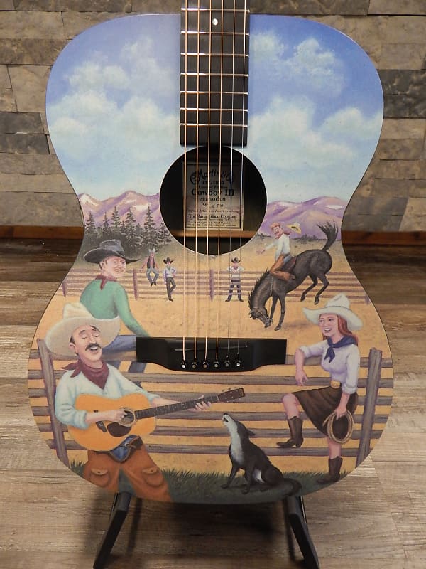 Martin Limited Edition Cowboy III Auditorium 2002 - Textured Cowboy Scene |  Reverb