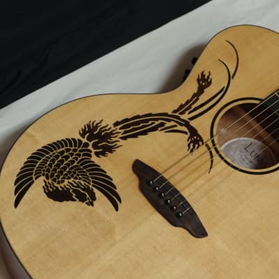 LUNA Oracle Phoenix acoustic / electric guitar NEWw/ Luna Case - B-Band image 5