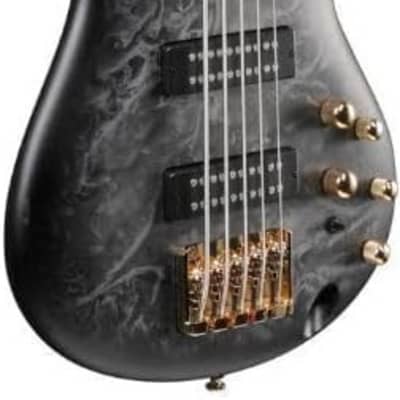 Ibanez SR305EDXBZM 5-String Electric Bass Guitar in Cosmic Black Frozen Matte image 4