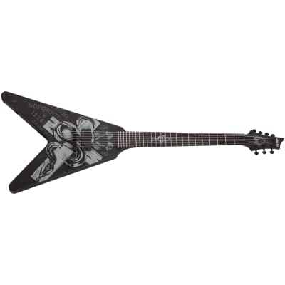 Schecter Chris Howorth V-7 Satin Black SBK 7-String Electric Guitar+ Hardshell Case V7 V 7 image 2