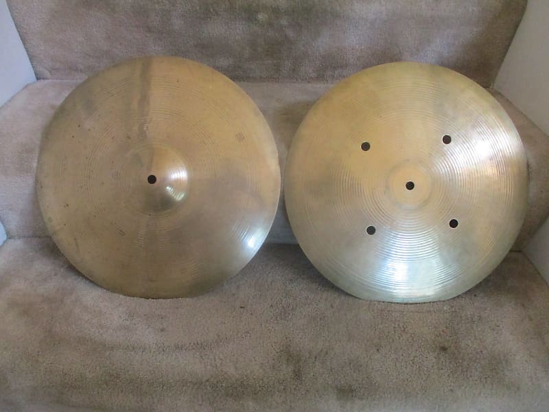 Zildjian Rare 1960s/70s Vintage Avedis 15 Inch Quick Beat Hi Hat Cymbals,  1284/1552 Grams - Superb!