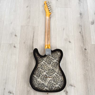 Fender Custom Shop Limited Edition Dual P90 Tele Relic Guitar, Black Paisley image 5