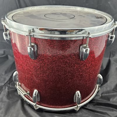 Slingerland Marching Snare Drum - 15x12 1960s - Red Sparkle image 4
