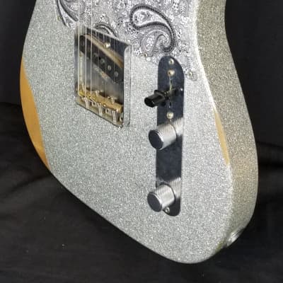 Fender Brad Paisley Road Worn Telecaster, Maple Fingerboard, Silver Sparkle, Blemished, 5lbs 10.4ozs image 2