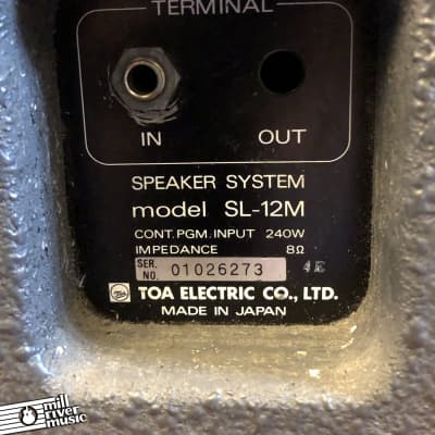 TOA Electronics SL-12M Vintage MIJ Passive 12" Monitor Wedge Speakers Pair Japan image 7