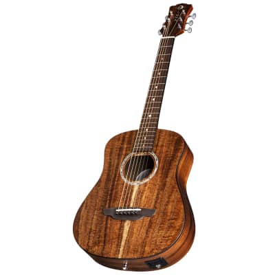 Luna Safari Solid Koa Top Acoustic Electric Guitar w/Gigbag image 4