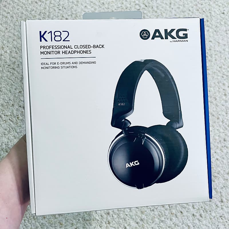 AKG K182 Closed-Back On-Ear Reference Monitor Headphones 2010s - Black