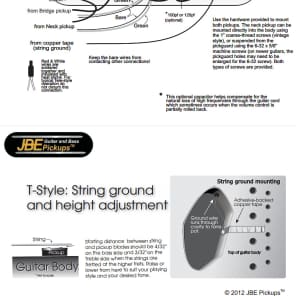 JBE Joe Barden Modern T-Style Pickup Set for Fender Tele Telecaster - Black image 4