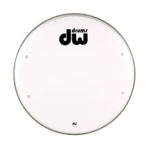 DW DRDHSW22 Smooth White Bass Drum Head with Ports