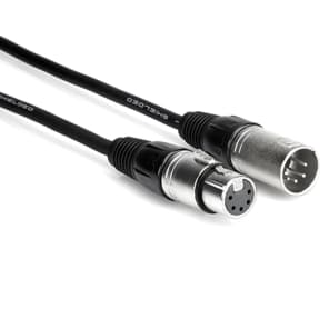 Hosa DMX-525 XlR5M Straight to XLR5F Straight DMX512 Lighting Cable - 25'