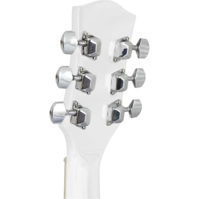 Tiger ACG4 Electro Acoustic Guitar for Beginners, White image 4