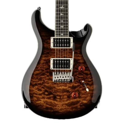 PRS SE Custom 24 Quilt Package Electric Guitar - Black Gold Sunburst image 3