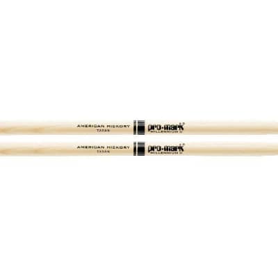 Pro-Mark Hickory Drum Sticks, 5A Oval Nylon Tips, Medium, Made in USA, TX5AN image 1