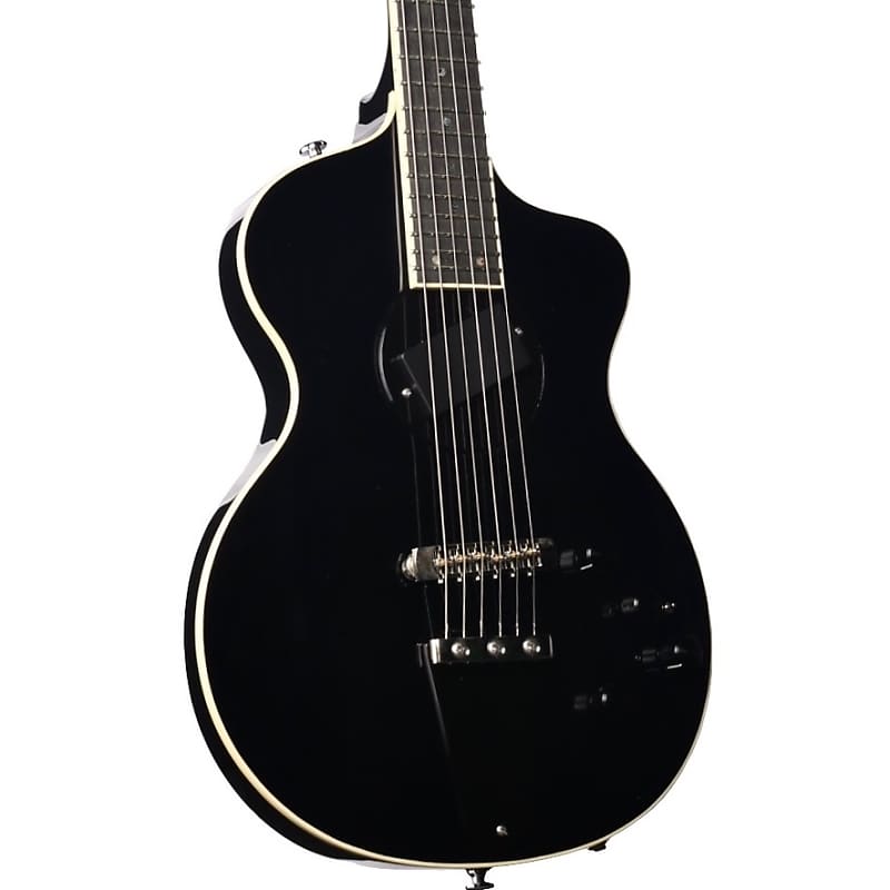 Rick Turner Model 1 Custom Black Gloss w/ Ivoroid Binding | Reverb