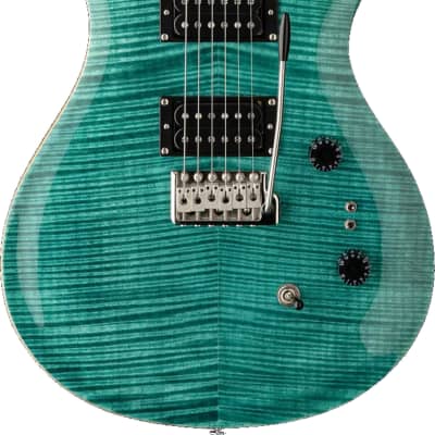 PRS SE Custom 24-08 Electric Guitar, Turquoise w/ Gig Bag