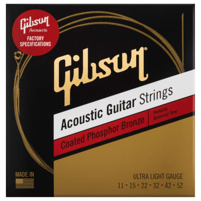 Gibson SAG-CPB11 Coated Phosphor Bronze Acoustic Ultra Light 11-52 for sale