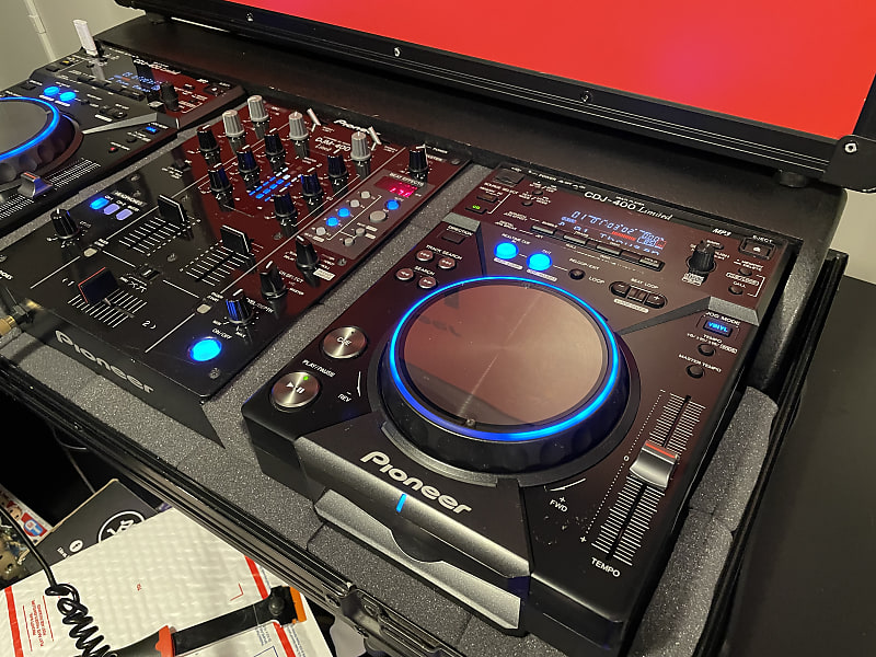 Pioneer DJ DJM-400 & CDJ-400 Pair Limited Black Blue +