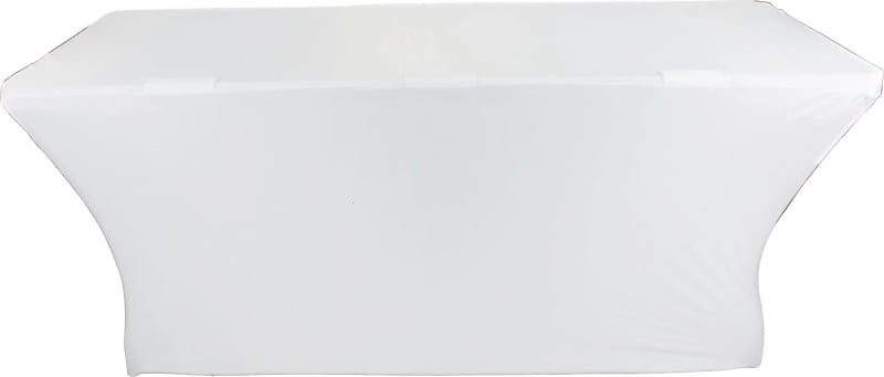 4 Ft. Open Back Spandex Table Cover Scrim - White | Reverb