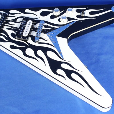 Dean Michael Schenker MS Custom Flames Flying V Guitar w