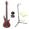 Ibanez SR506BM 6-String Electric Bass Guitar in Brown Mahogany with Accessories
