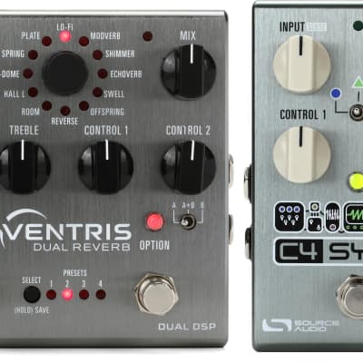 Source Audio Ventris Dual Reverb Pedal Bundle with Source Audio C4