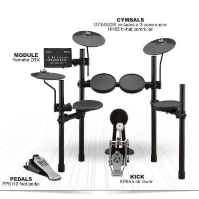 Yamaha DTX452K Electronic Drum Set image 2