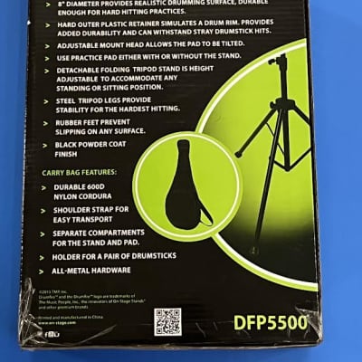 On-Stage DFP5500 Drum Practice Pad with Stand and Bag image 2