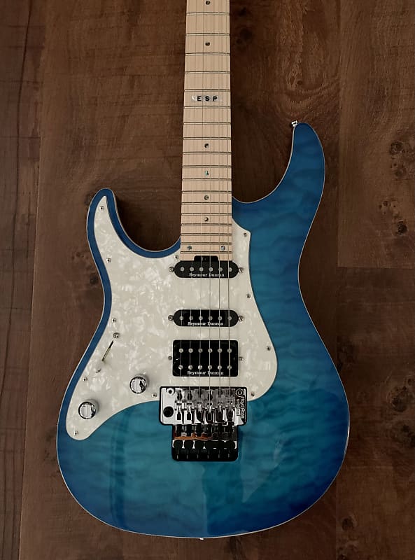 ESP E-II ST-1 QM Lefthand Aqua Marine | Reverb