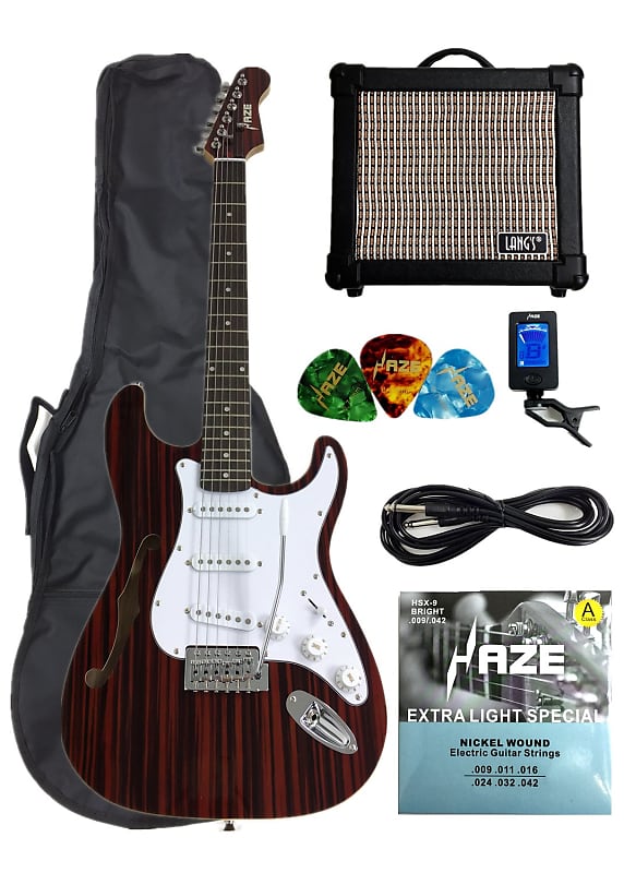 Haze HSST 19SM AF 088 Electric Guitar, Amp, Accessories Pack image 1