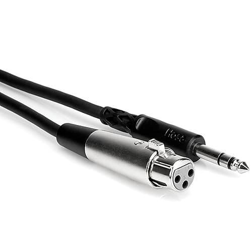 Hosa Technology Stereo 1/4" Male to 3-Pin XLR Female Interconnect Cable - 15 image 1