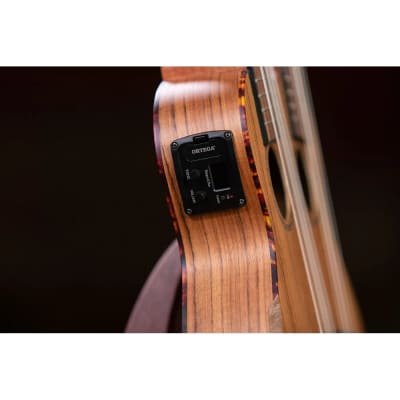 Ortega Custom Built Series Double Neck 4 & 8 String Tenor Acoustic-Electric Ukulele w/ Bag image 7