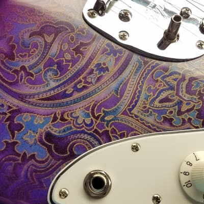 USA Jazzmaster Style Guitar, Duncan A-II Pickups, Warmoth Neck, Custom Purple'burst  Paisley 2021 image 9