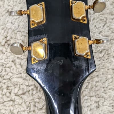 Very Cool Vintage Univox LP Style Cutaway Electric Guitar w/Case, Black - 1970s? image 6