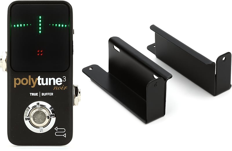 TC Electronic PolyTune 3 Noir Mini Polyphonic Tuning Pedal Bundle with  Pedaltrain Voodoo Lab Power Supply Mounting Bracket for Pedaltrain  Pedalboards