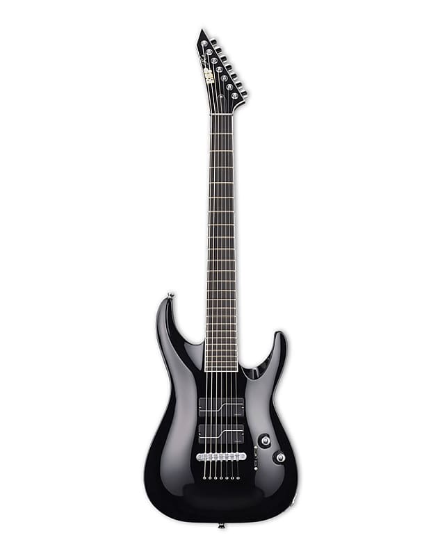 ESP ESTEFB7BLKF 7-String Stephen Carpenter Signature 27″ Baritone Electric Guitar,  Black image 1