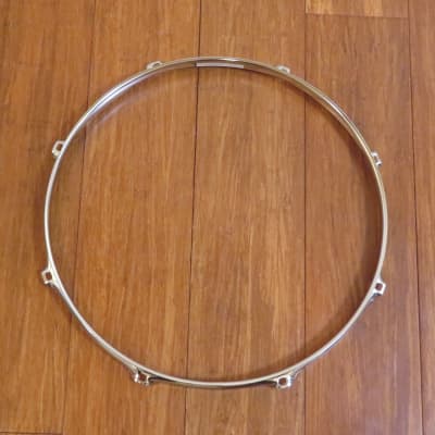 14" 8 Lug (Snare Side) Chrome Drum Hoop - Un-Used, Excellent Condition!!! image 1