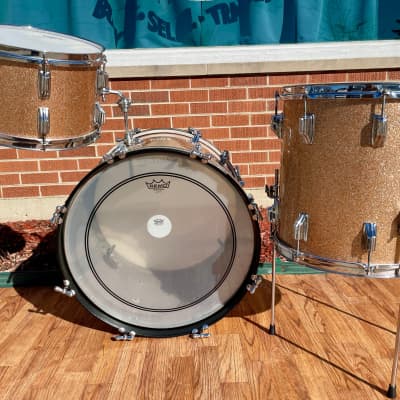 1960s Rogers Holiday Drum Set Pink Champagne Pearl Sparkle 20/12/14 image 6