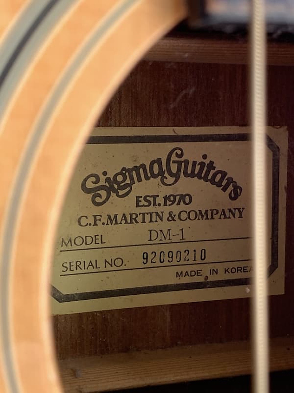 Sigma By Martin DM-1 Made in Korea Dreadnought Acoustic Guitar