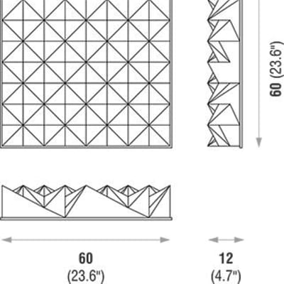 JOCAVI Coralreef - White (Raw) 3 pcs EPS Diffuser Acoustic Treatment Panels 60x60x12cm image 5