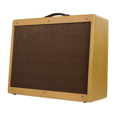 Mojotone Fender Tweed Bandmaster 3x10 Combo Guitar Amp Cabinet With Lacquered Tweed Finish image 1