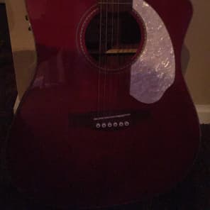 Fender Sonoran SCE Cutaway Acoustic-Electric Guitar 2010s Candy Apple Red image 2