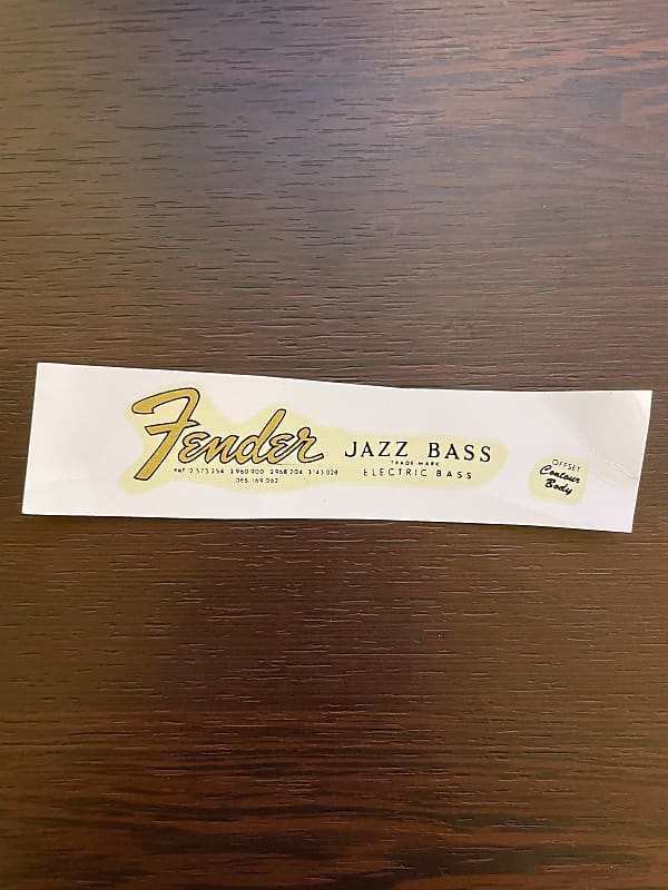 Fender Jazz Bass Logo 60s Reverb