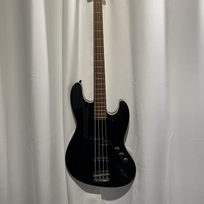 Fender Aerodyne Jazz Bass with Case 2018 Glass Black image 1